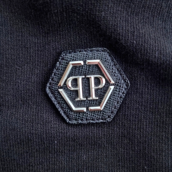 PHILIPP PLEIN 💀 Crystal Skull Print Joggers - US XL, Black/Silver - Picture 5 of 7